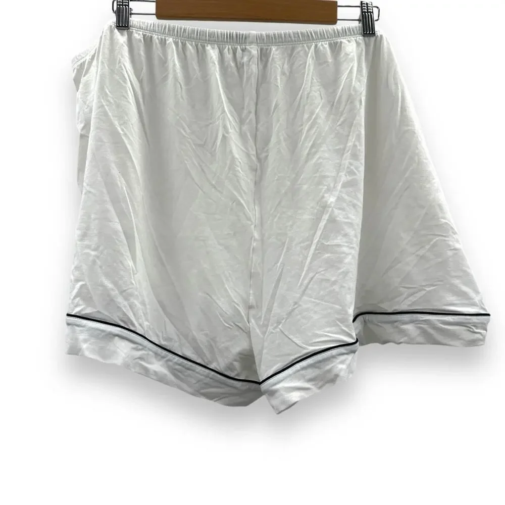 J.‎ Crew White & Navy Blue Pajama Pull-On Shorts Sz 3X